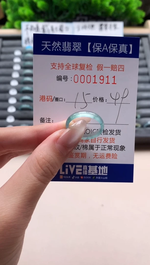 未镶嵌戒指翡翠天然  1911