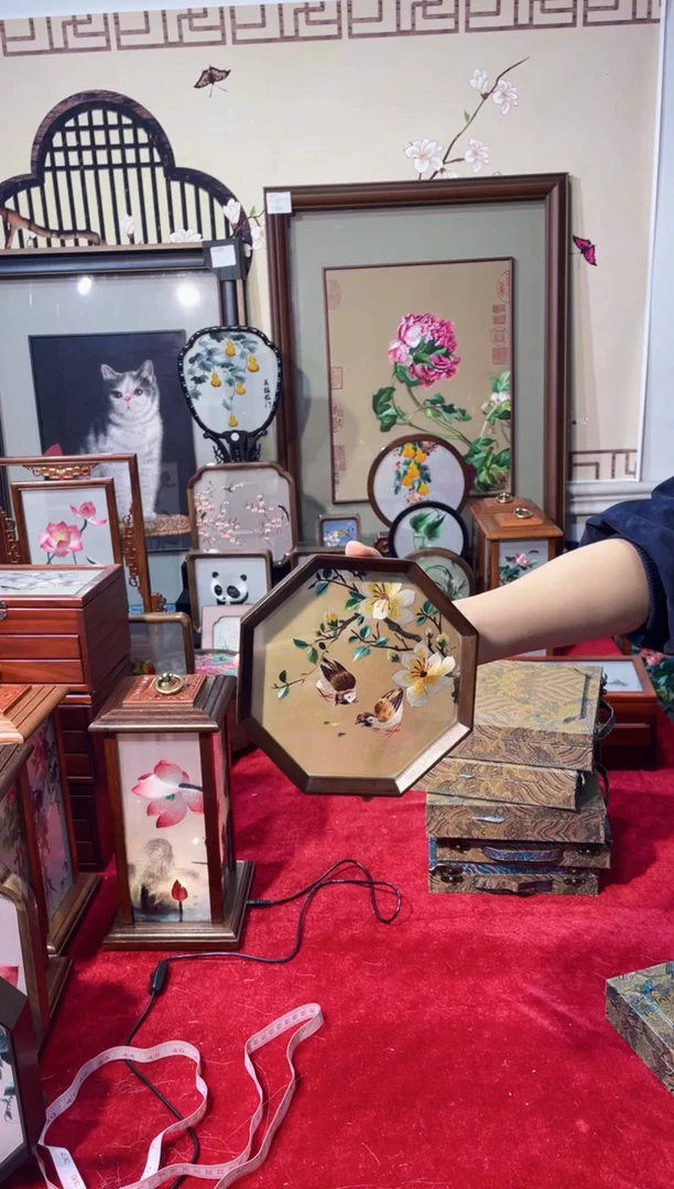 织绣精品苏绣手工刺绣，成品摆件15