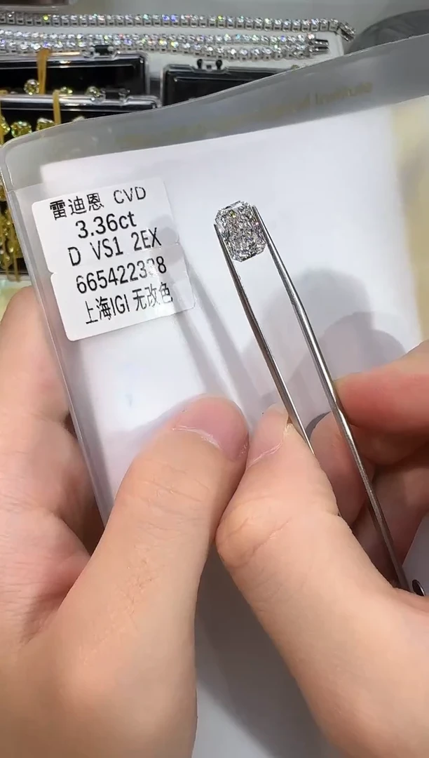 裸石实验室培育钻石@ 3.36ct 先鉴赏，再定制！