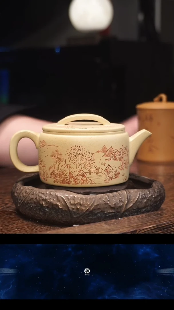 【闪购商品】紫砂茶壶紫砂 汉瓦壶 刻绘ck