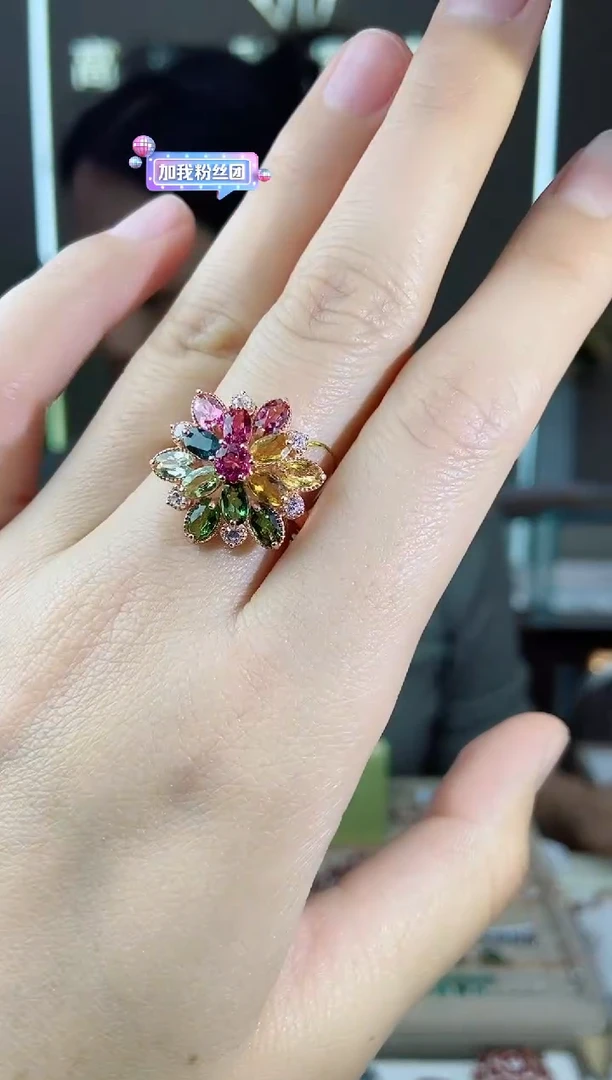 【闪购商品】碧玺手饰银S925镶嵌手饰