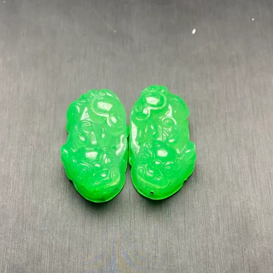 小白精选867精品绿貔貅（一对）