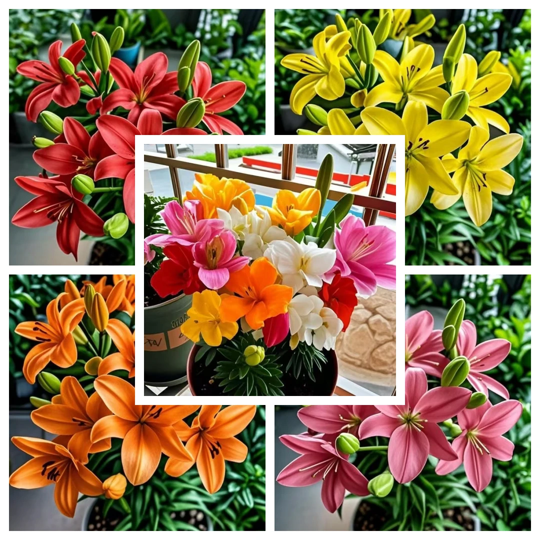 40天开花【百合带盆带土栽好发货】进口香水百合种球室内外阳台