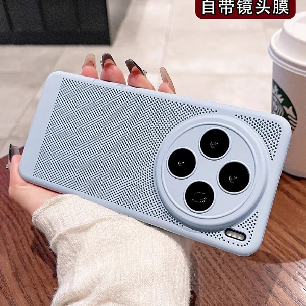 适用于VIVOX200手机壳蜂窝散热镜头精孔全包冰感x200pro带镜头膜
