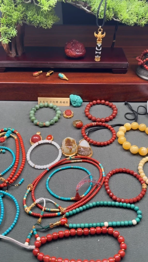 【闪购商品】绿松石手串手串18K金镶嵌手串手串