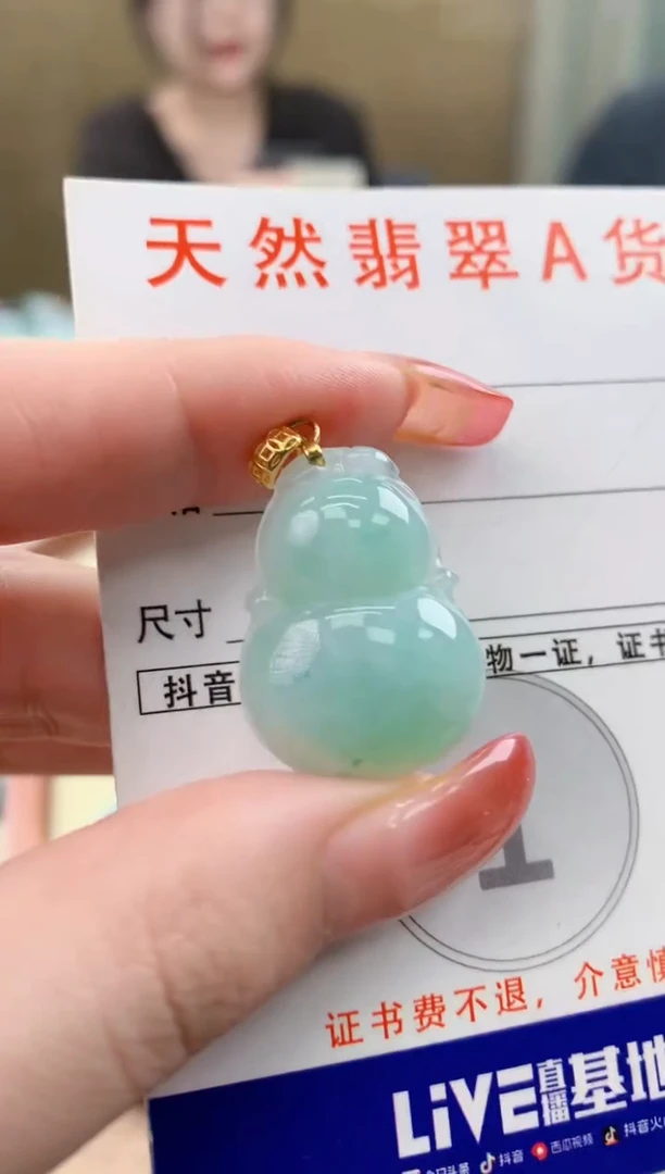 颈饰未镶嵌翡翠 天然A货翡翠挂件