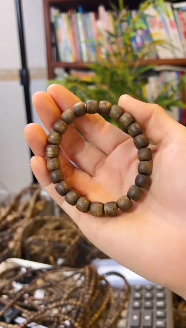 【闪购商品】沉香手串棋楠鼓珠单圈
