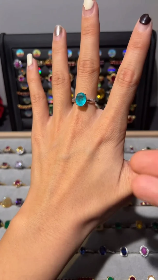 【闪购商品】碧玺戒指银S925镶嵌0000