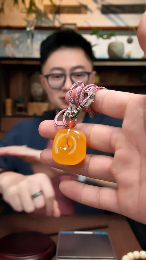 未镶嵌定制蜜蜡蜜蜡方扣吊坠YX（竞）