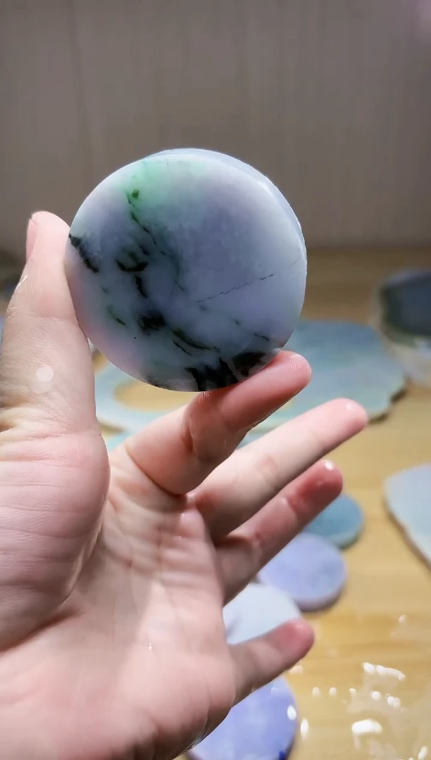 翡翠未镶嵌颈饰翡翠A货 姜谭217
