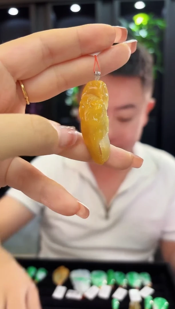 颈饰18K金镶嵌翡翠缅料A货/支持复检/一件