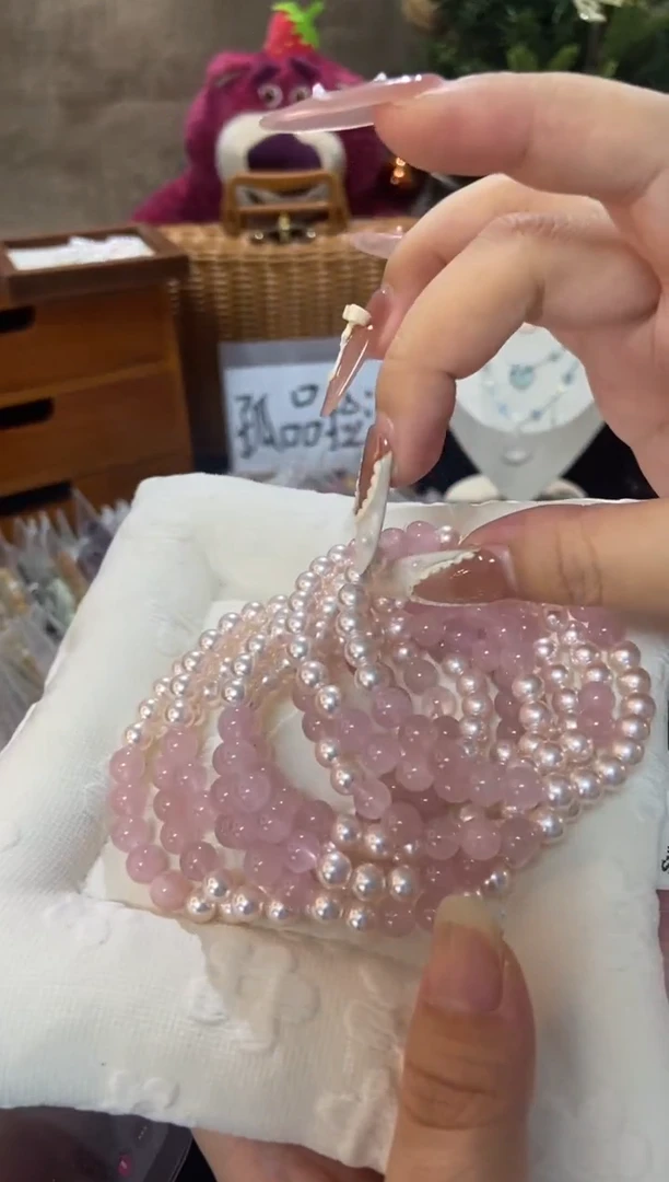 水晶手串未镶嵌孤品捡漏均匀瑕疵介意勿拍