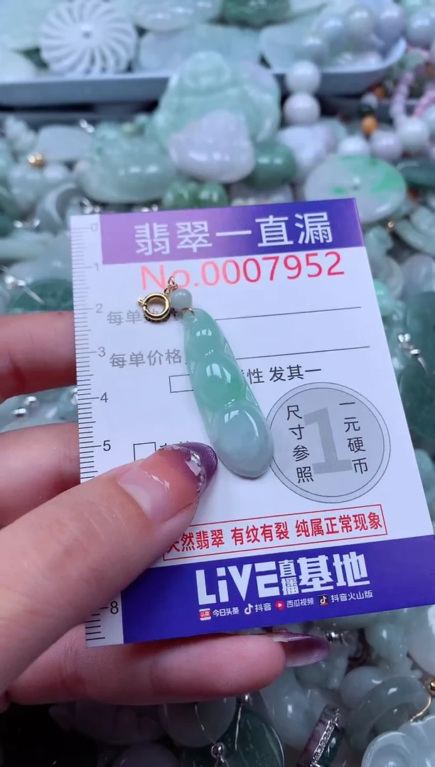 翡翠未镶嵌吊坠(不含链)7952