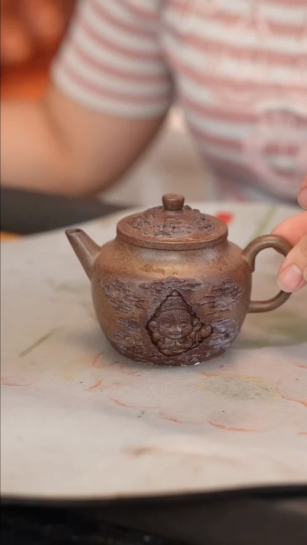 茶壶紫砂尊*原矿手工制作宽口