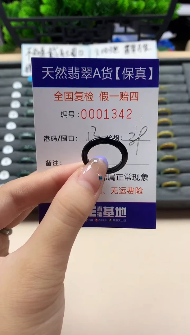 未镶嵌戒指翡翠天然  1342