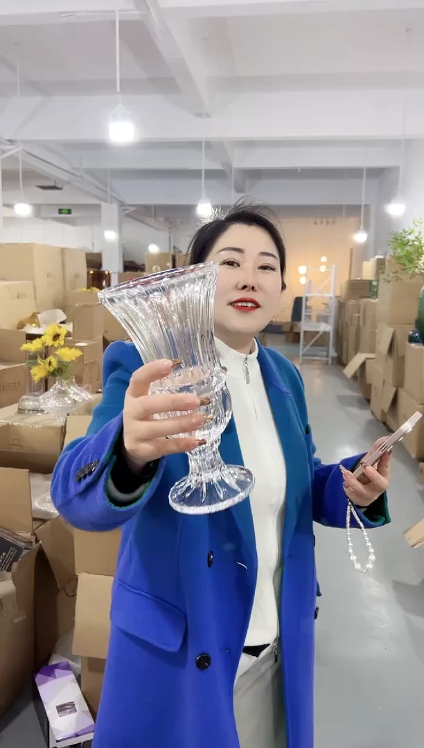 【闪购商品】玻璃花伴你花瓶微瑕-F7I8
