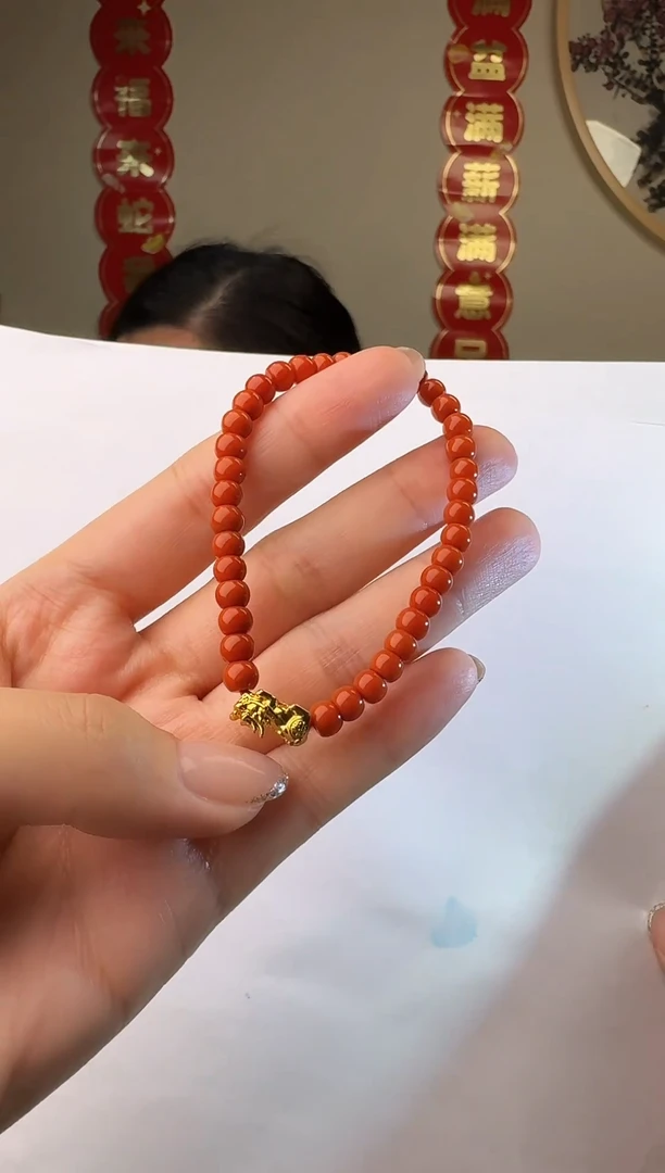 【闪购商品】南红玛瑙珠宝奇石18K金镶嵌