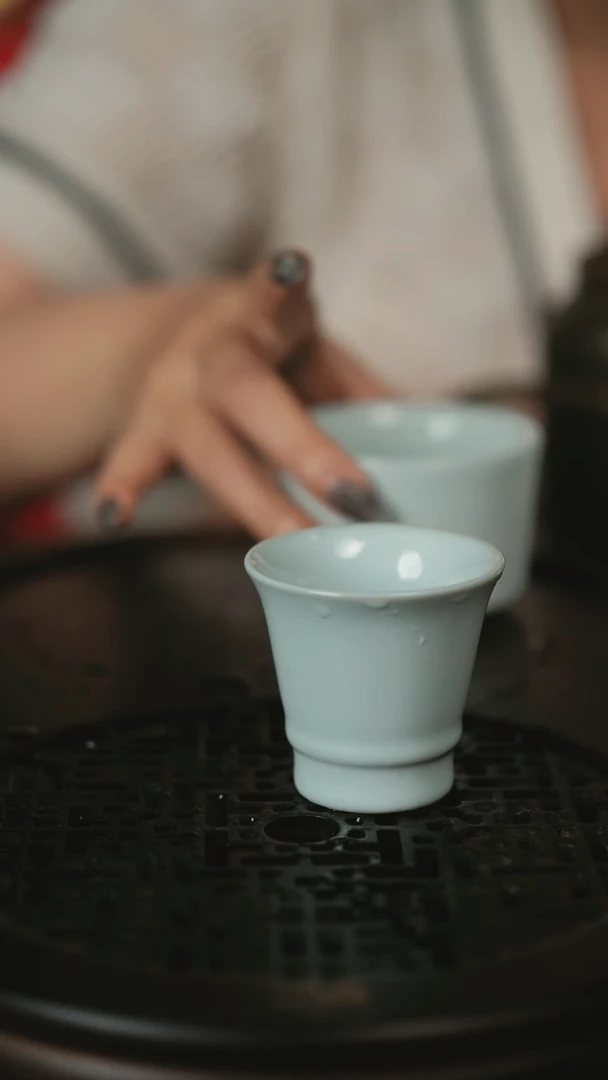 杯原产地原矿釉汝瓷微瑕