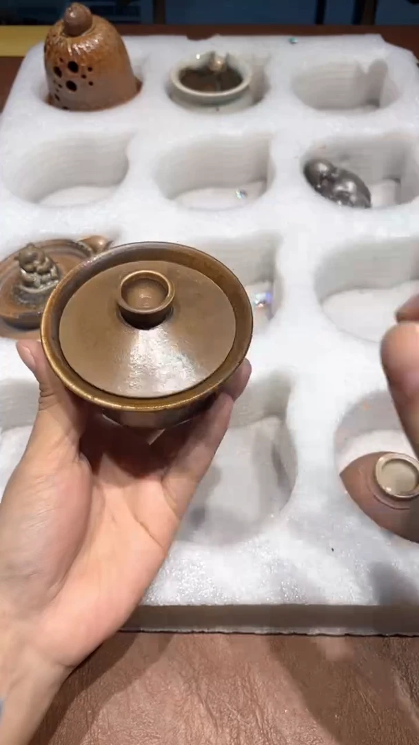 陶瓷奢瓷/瑞寅柴烧茶器（盖碗）  1823  微瑕