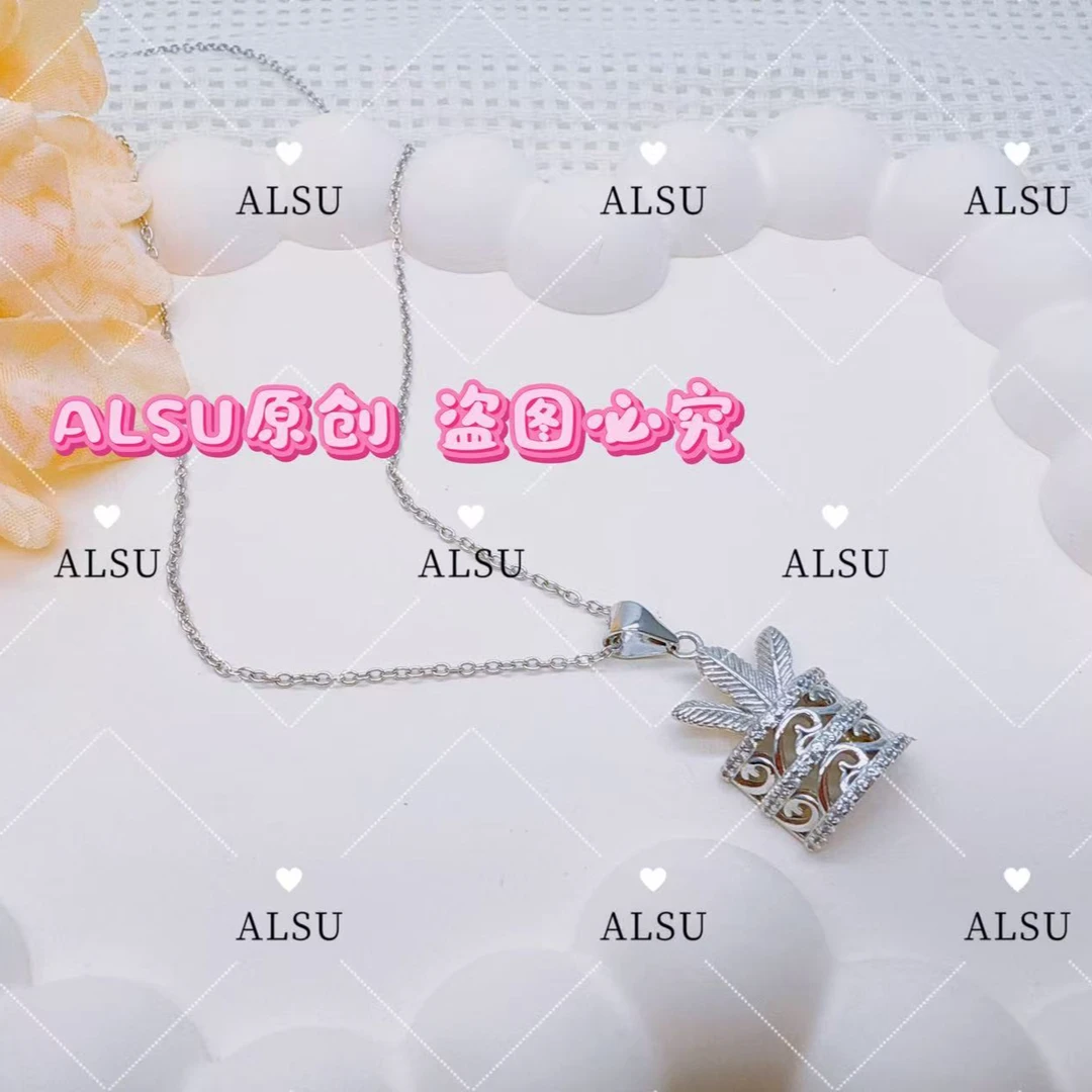 坠链均925银 ALSU原创经典TAHYA立体锁骨链轻奢时尚百搭银色