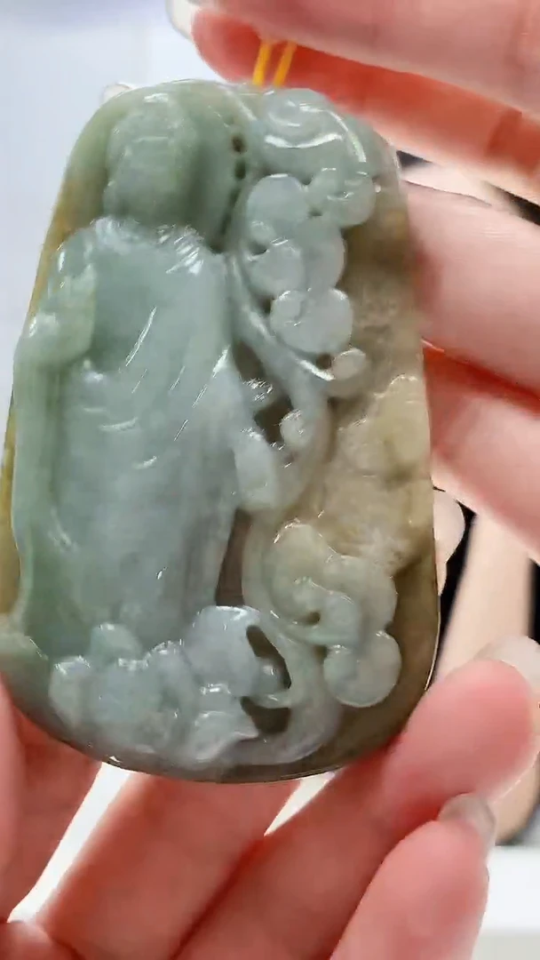 定制翡翠未镶嵌4812lr-毛货挂件271