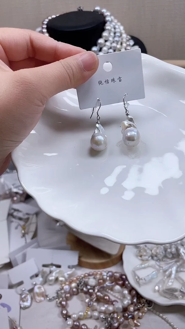 未镶嵌耳饰淡水珍珠【纯恬饰品】