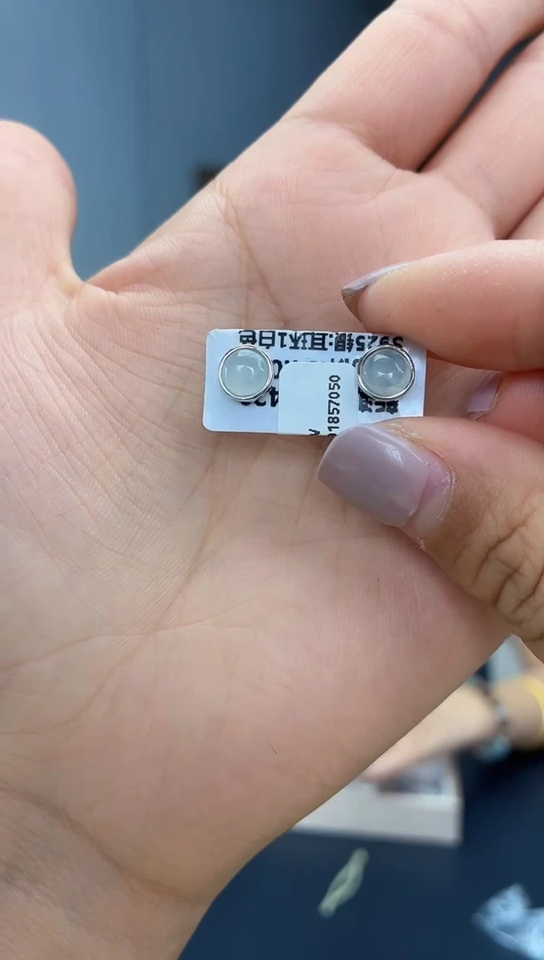 银S925镶嵌翡翠耳饰111111111