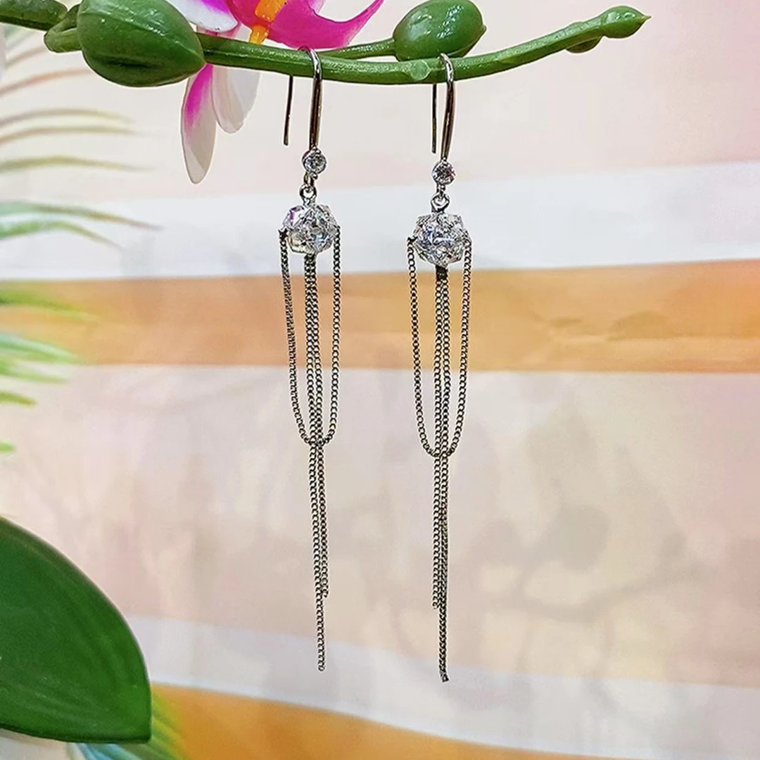 铜合金锆石耳饰 （129号）甜美日韩耳饰百搭精致高智淡人风法式