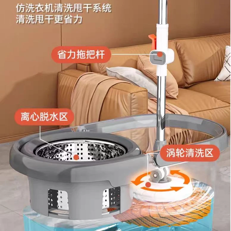 拉萨发货西藏包邮拖把家用一拖净干湿两用旋转免手洗水桶加厚拖布