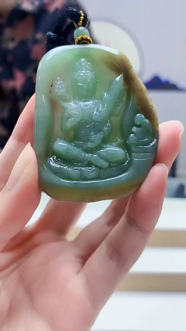 未镶嵌定制翡翠5159zm-毛货挂件虚空20