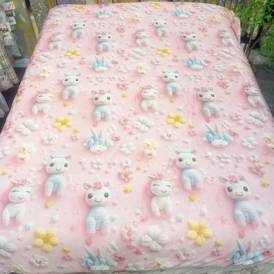 5D印花凉感丝粉【玩具乐园】夏被夏季夏凉被双层