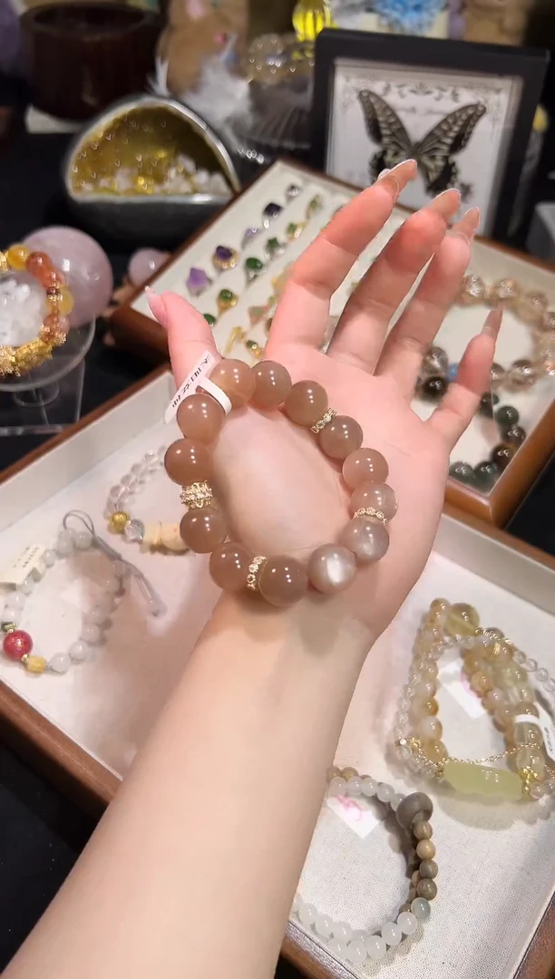 合金手链月光石多样性发其一，颜色微差