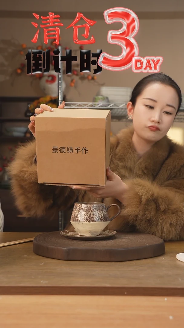 【闪购商品】碗黑泥手绘咖啡杯012