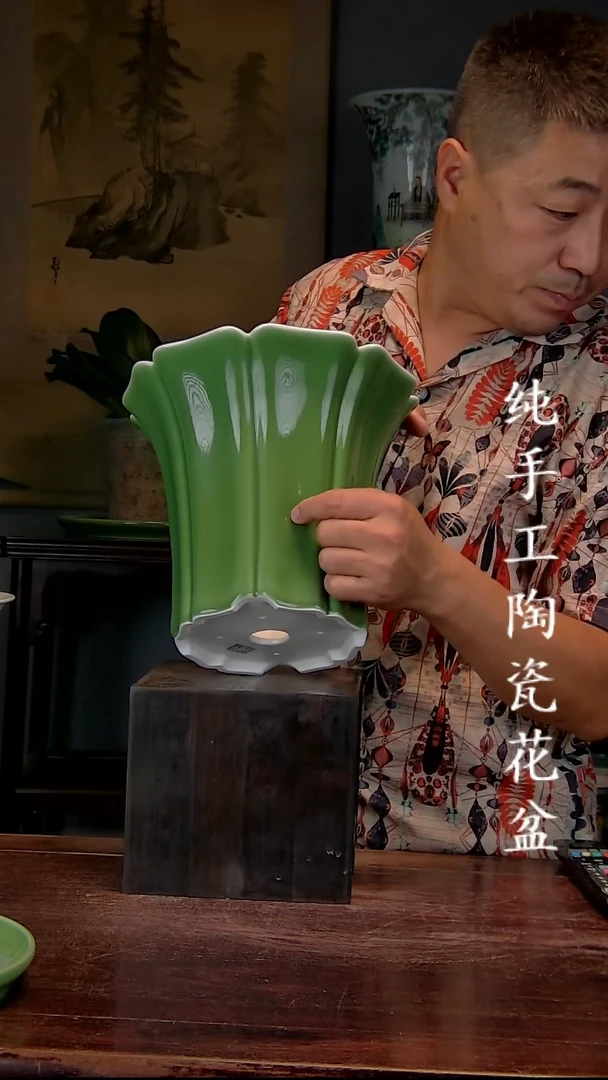 景德镇手工陶瓷花盆