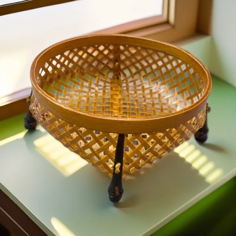【玲珑筐】茶具点心筐复古竹篓手工竹编