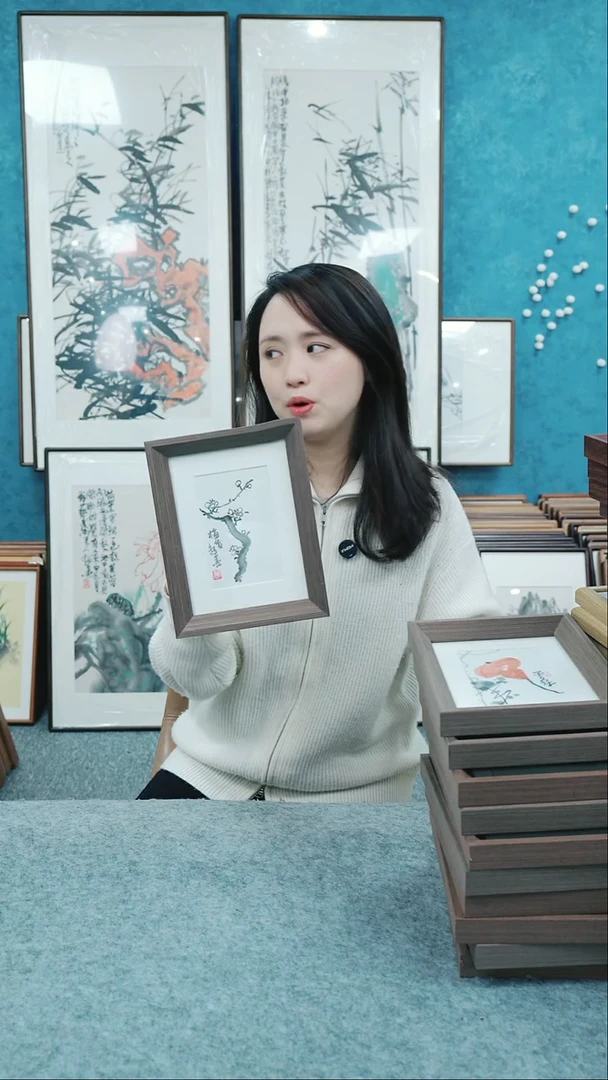 【闪购商品】国画8寸郑志超老师木质摆台