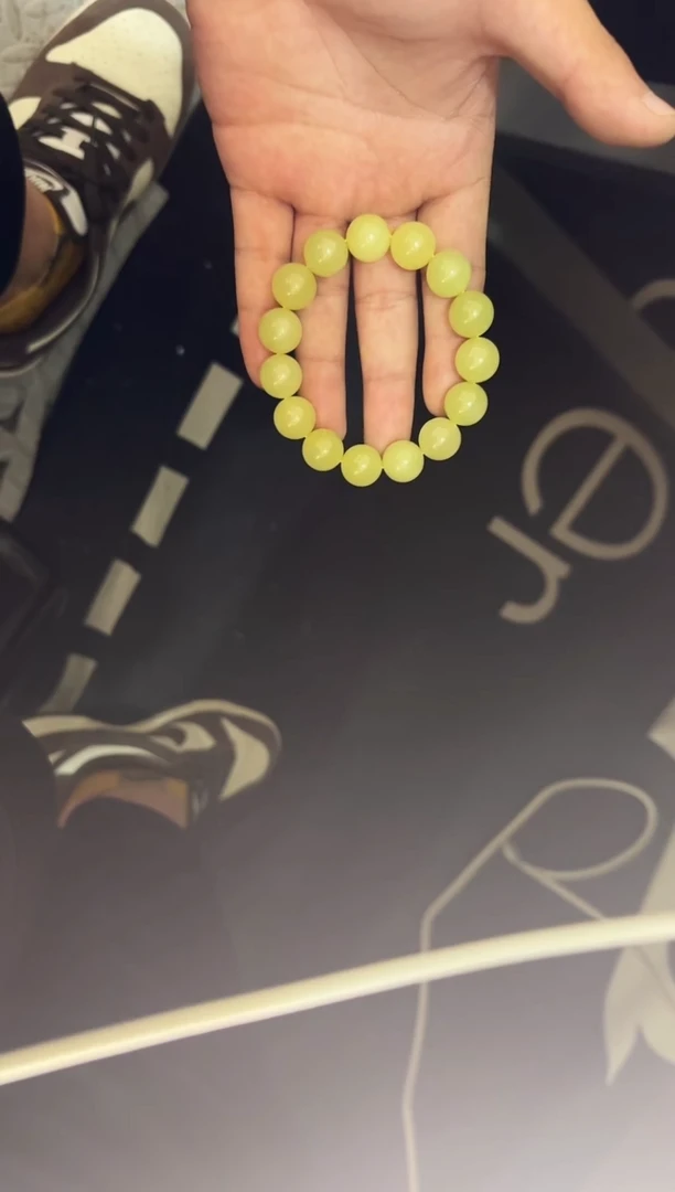 和田玉未镶嵌挂件黄口手串