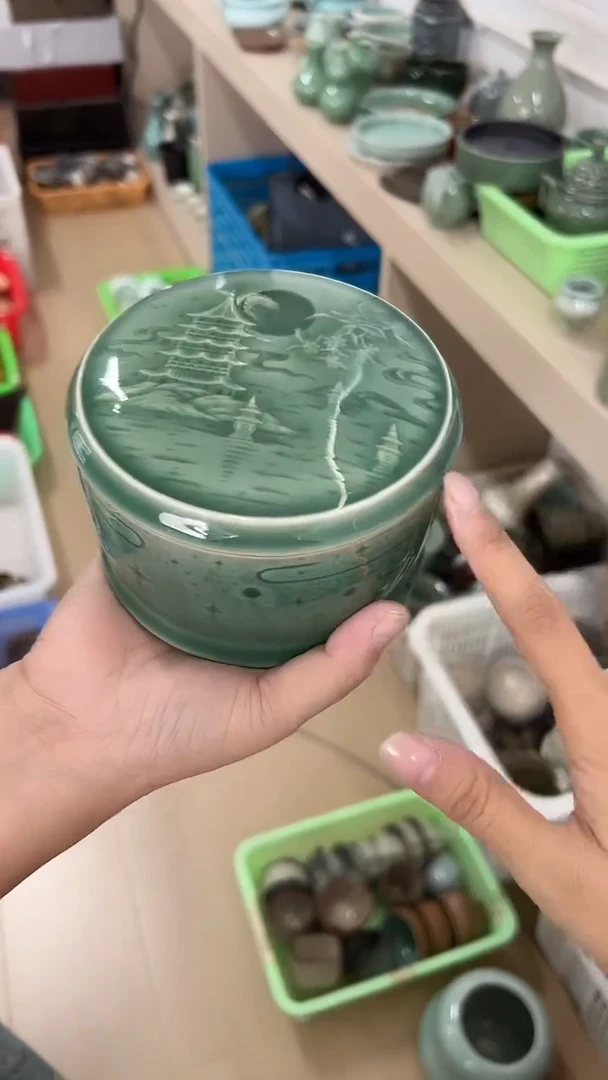 龙泉云间青瓷小米茶器