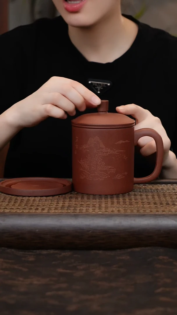 茶杯紫砂四件套山水