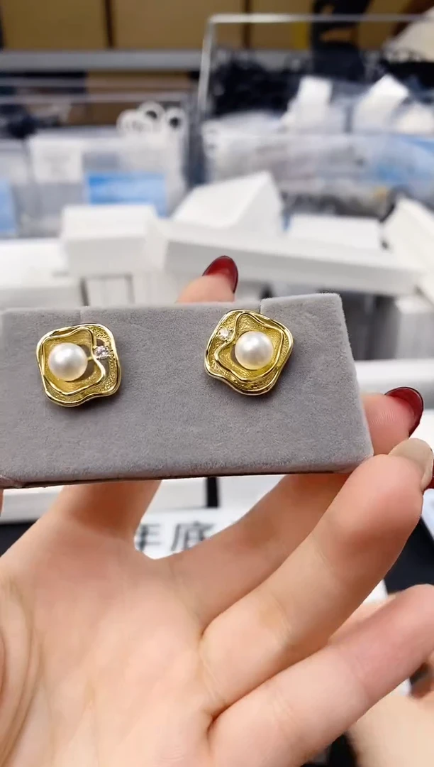 未镶嵌耳饰淡水珍珠ED1093