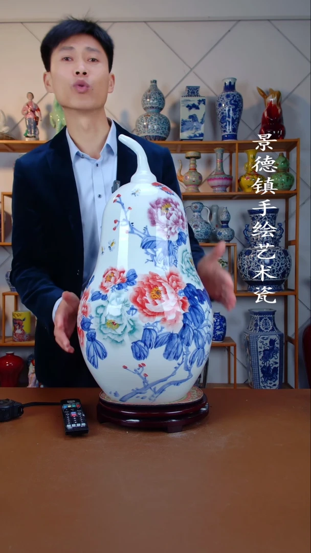 瓶景德镇手工手绘陶瓷摆件42
