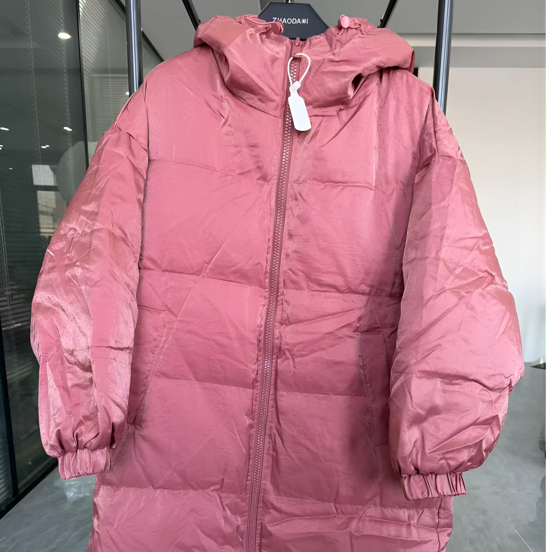 22202大喜女士秋冬连帽显瘦不臃肿羽绒服