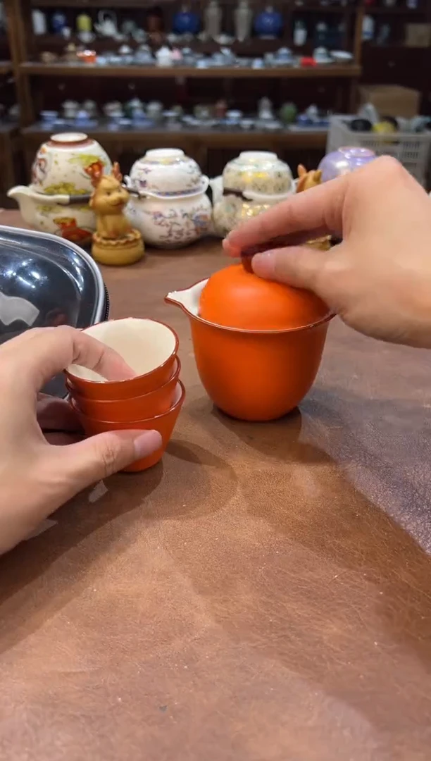 真的很便宜会开片的旅行茶具