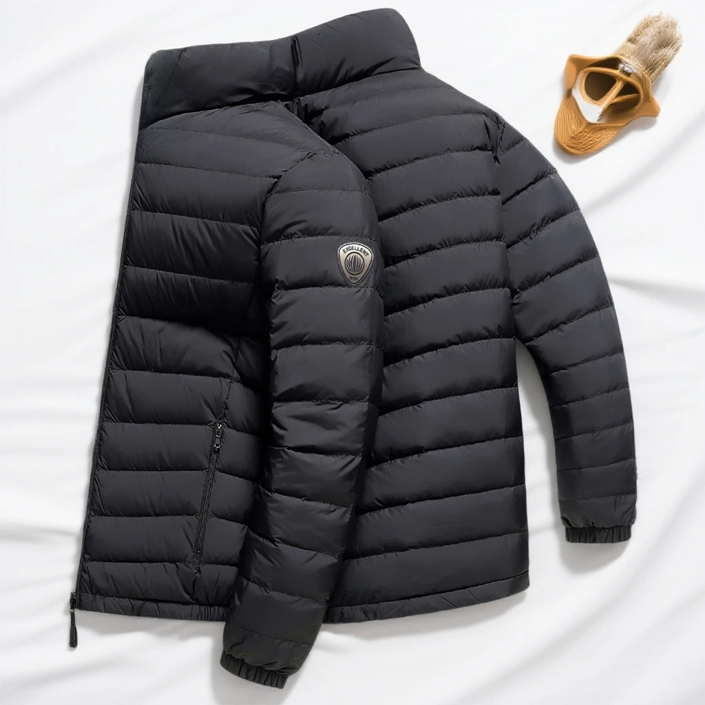 诺顿雷斯时尚羽绒服男短款秋冬新款轻薄羽绒立领轻暖鸭绒外套男装