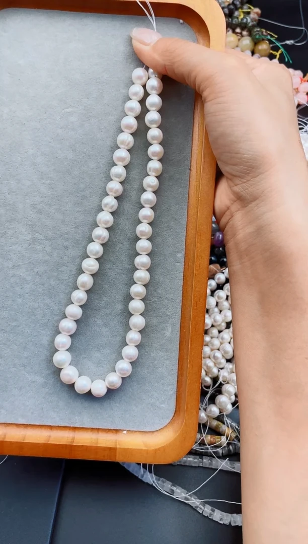 水晶珠宝半成品银S925镶嵌珍珠