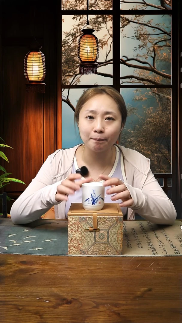 景德镇高温瓷容天杯兰花