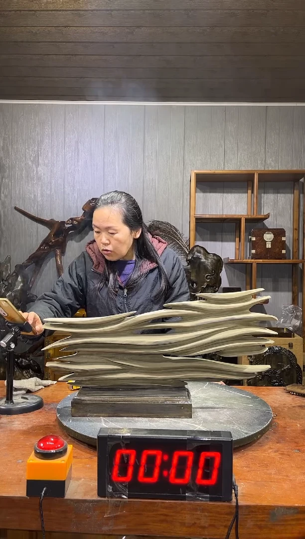 金丝楠黑**6阴沉木步步高升摆件