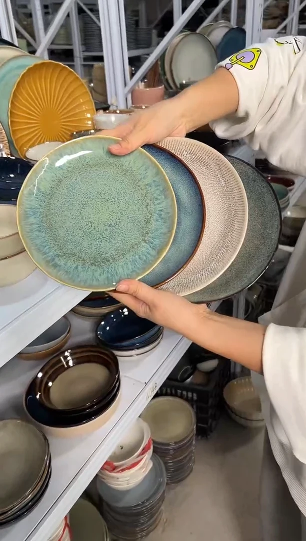 陶瓷外贸尾货瑕疵满20包邮X4小盘