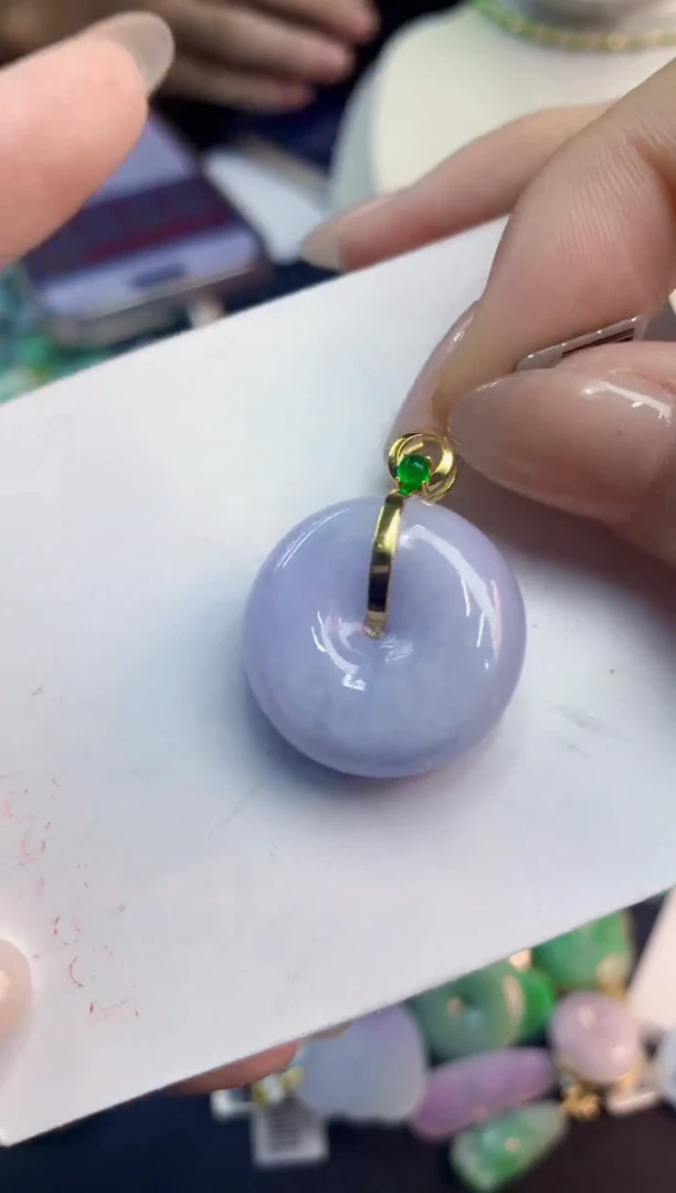 翡翠未镶嵌吊坠(不含链)1