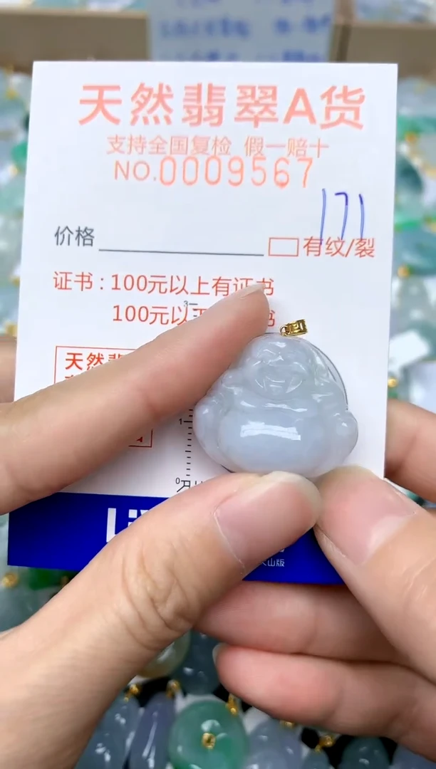【闪购商品】翡翠颈饰18K金镶嵌171天然A货翡翠